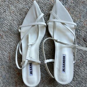 Jil Sander White Minimalist Sandals